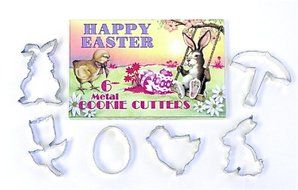 R &amp; M Happy Easter 6 Piece Cookie Cutter Set