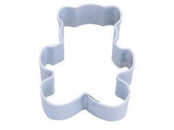 CybrTrayd R&amp;M Teddy Bear Durable Cookie Cutter, Mini, White, Bulk Lot of 12