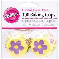 Wilton Baking Cups, Mini, Dancing Daisies, 100-Pack