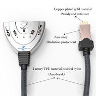Goronya 3 Port HDMI Switch 3x1 Auto Switch with 1.4 Version Supports Full HD 4K 1080P 3D Player N2