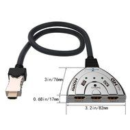 Goronya 3 Port HDMI Switch 3x1 Auto Switch with 1.4 Version Supports Full HD 4K 1080P 3D Player N3