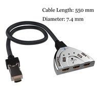 Goronya 3 Port HDMI Switch 3x1 Auto Switch with 1.4 Version Supports Full HD 4K 1080P 3D Player N4