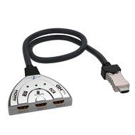 Goronya 3 Port HDMI Switch 3x1 Auto Switch with 1.4 Version Supports Full HD 4K 1080P 3D Player N6