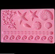 Silicone Fondant Mould Lace Mat , KOOTIPS Sea Life Silicone Lace Fondant Mat Mould Cake Decorating Baking Mold... N2