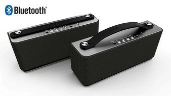 Mocole X05 Wireless Bluetooth 1800mAh Li-Ion Rechargeable Speaker with Built-in Speakerphone (Black - Aluminum...