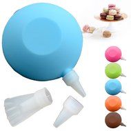 1 X New Silicone Macaron Cake Decomax Decorating Pen +3 Nozzles Set Kit Baking Tool