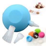 1 X New Silicone Macaron Cake Decomax Decorating Pen +3 Nozzles Set Kit Baking Tool N3