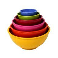 Zak Designs Assorted Yellow Bright, Set of 6 Bowls