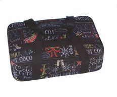 Christmas Happy Holidays Insulated Casserole Carrying Tote (Black Merry Christmas)