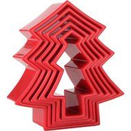 Home-X Christmas Tree Cookie Cutters - Set of 5 (Red) N2