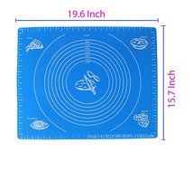 BakingMate | Food Grade Nonstick 19 x 16 Inches Silicone Baking Mat with Measurements | Superb for Rolling Dough... N4