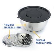 Stainless Steel Mixing Bowl | Silicone Non-Slip Base - Lightweight &amp; Perfect Size For All Mixing, Prepping &amp; Serving... N2