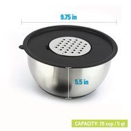 Stainless Steel Mixing Bowl | Silicone Non-Slip Base - Lightweight &amp; Perfect Size For All Mixing, Prepping &amp; Serving... N3