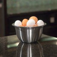 McSunley 719 Medium Brushed Stainless Steel Prep N Cook Euro Style Mixing Bowl, 5 quart, Metallic N2