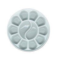 Porcelain circular palette with 12 mixing wells