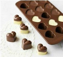 1Pcs Silicone Heart Chocolate Molds Jelly Ice Molds Cake Mould Bakeware