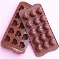 1Pcs Silicone Heart Chocolate Molds Jelly Ice Molds Cake Mould Bakeware N2