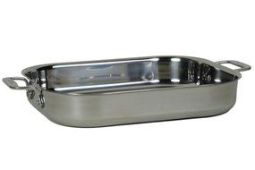 All-Clad 00830 Stainless-Steel Lasagna Pan with 2 Oven Mitts/ Cookware, Silver