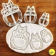 SET of 3 Totoro Inspired Cookie cutters (Totoro, Chu, Chibi): Beautifully detailed classic biscuit cutters!