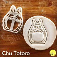 SET of 3 Totoro Inspired Cookie cutters (Totoro, Chu, Chibi): Beautifully detailed classic biscuit cutters! N3