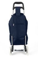 Hoppa 23&quot; Lightweight Wheeled Shopping Trolley, Hard Wearing &amp; Light Weight Polyester Rolling Push Trolley, 47L... N4