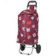 Hoppa 23&quot; Lightweight Wheeled Shopping Trolley, Hard Wearing &amp; Light Weight Polyester Rolling Push Trolley, 47L... N5