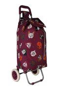 Hoppa 23&quot; Lightweight Wheeled Shopping Trolley, Hard Wearing &amp; Light Weight Polyester Rolling Push Trolley, 47L... N6