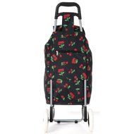 Hoppa 23&quot; Lightweight Wheeled Shopping Trolley, Hard Wearing &amp; Light Weight Polyester Rolling Push Trolley, 47L... N8