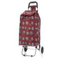 Hoppa 23&quot; Lightweight Wheeled Shopping Trolley, Hard Wearing &amp; Light Weight Polyester Rolling Push Trolley, 47L... N9