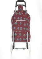 Hoppa 23&quot; Lightweight Wheeled Shopping Trolley, Hard Wearing &amp; Light Weight Polyester Rolling Push Trolley, 47L... N11