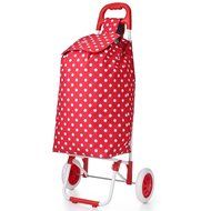 Hoppa 23&quot; Lightweight Wheeled Shopping Trolley, Hard Wearing &amp; Light Weight Polyester Rolling Push Trolley, 47L... N15
