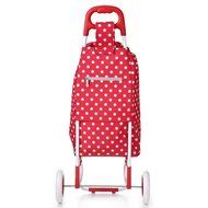 Hoppa 23&quot; Lightweight Wheeled Shopping Trolley, Hard Wearing &amp; Light Weight Polyester Rolling Push Trolley, 47L... N17