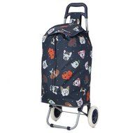 Hoppa 23&quot; Lightweight Wheeled Shopping Trolley, Hard Wearing &amp; Light Weight Polyester Rolling Push Trolley, 47L... N26