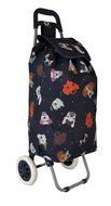 Hoppa 23&quot; Lightweight Wheeled Shopping Trolley, Hard Wearing &amp; Light Weight Polyester Rolling Push Trolley, 47L... N27