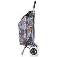 Hoppa 23&quot; Lightweight Wheeled Shopping Trolley, Hard Wearing &amp; Light Weight Polyester Rolling Push Trolley, 47L... N30