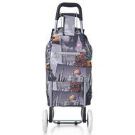 Hoppa 23&quot; Lightweight Wheeled Shopping Trolley, Hard Wearing &amp; Light Weight Polyester Rolling Push Trolley, 47L... N31