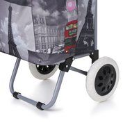 Hoppa 23&quot; Lightweight Wheeled Shopping Trolley, Hard Wearing &amp; Light Weight Polyester Rolling Push Trolley, 47L... N32