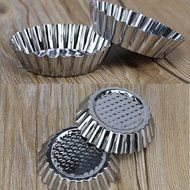 Guestway Muffin Egg Tart Cupcake Cake Cookie Mold Pudding Mould Baking Quality Stainless Steel Reusable Round... N2