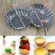 Guestway Muffin Egg Tart Cupcake Cake Cookie Mold Pudding Mould Baking Quality Stainless Steel Reusable Round... N3