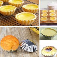 Guestway Muffin Egg Tart Cupcake Cake Cookie Mold Pudding Mould Baking Quality Stainless Steel Reusable Round... N7