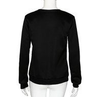 AIMTOPPY Fashion Women Letters Printed Casual Hooded Long Sleeve Sweatshirt Hoodie Coat Outerwear Tops (M, Black) N3