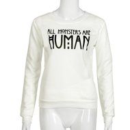 AIMTOPPY Fashion Women Letters Printed Casual Hooded Long Sleeve Sweatshirt Hoodie Coat Outerwear Tops (M, Black) N6