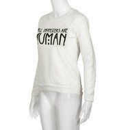 AIMTOPPY Fashion Women Letters Printed Casual Hooded Long Sleeve Sweatshirt Hoodie Coat Outerwear Tops (M, Black) N7
