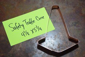 Large Road Safety Traffic Cone Copper Cookie Cutter N2
