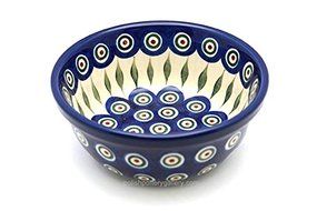 Polish Pottery Bowl - Soup and Salad - Peacock