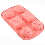 Always Your Chef 6-Cavity Silicone Baking Cups, Candy Molds &amp; Chocolates Molds &amp; Ice Cube Trays, Gift Boxes Shaped...