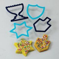 Rite Lite KWC-18165 Two-Tone Chanukah Cookie Cutters - 4 Assorted Shapes in Mesh Bag N2