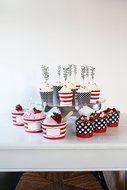 Simply Baked Large Paper Baking Cup, Red, White &amp; Blue, 20-Pack, Entertain with Ease and Style, Serve Cupcakes... N2