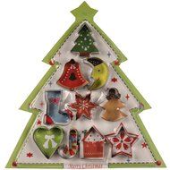 Ebake 10 Pieces Reusable Stainless Steel Biscuit Cutter Set for Christmas (Christmas)
