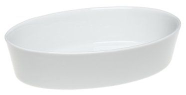Pillivuyt Porcelain 2-Quart, 12-1/2-by-9-by-2-Inch Deep Oval Baker